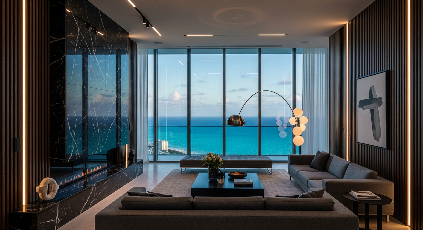 Miami Penthouse — wall panel project by .STUDIO