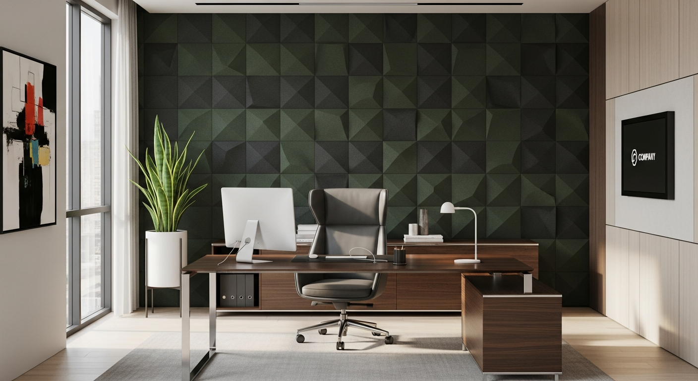 Design District Office — architectural wall panel installation by .STUDIO